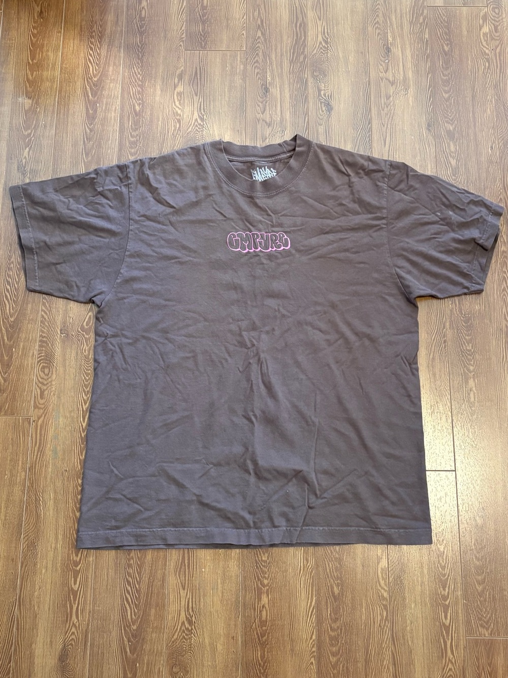 Empyre Brown Short Sleeve Tee with Pink Bubble Logo